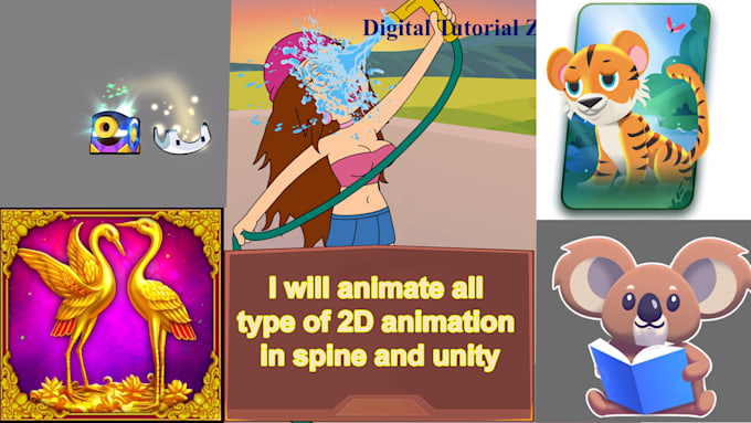 do game animation in spine and unity with particles effect