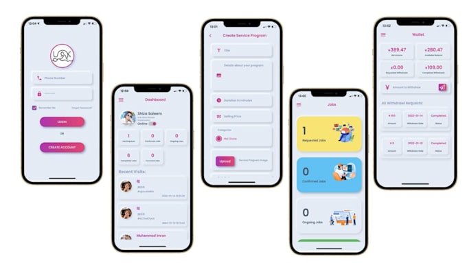 do UI development in react native for both android and ios