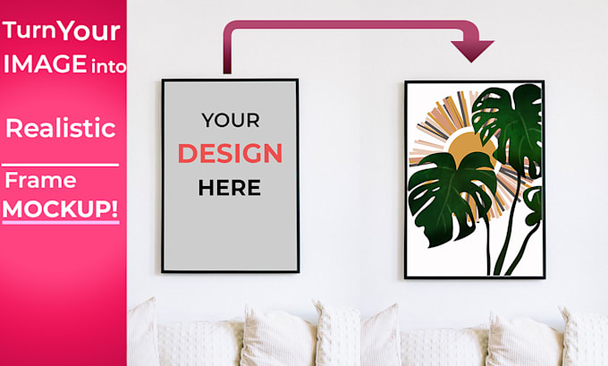 create highly realistic frame mockup for your photos and art