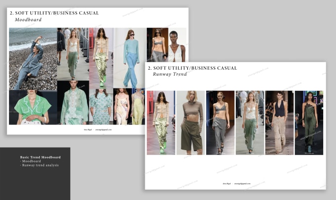 Create fashion trend forecast report and moodboard