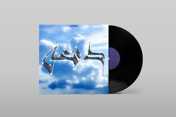 Create a chrome typography album cover or single by Louaisd Fiverr