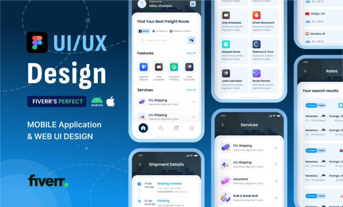Design mobile app ui and web landing page by Ui_designx | Fiverr