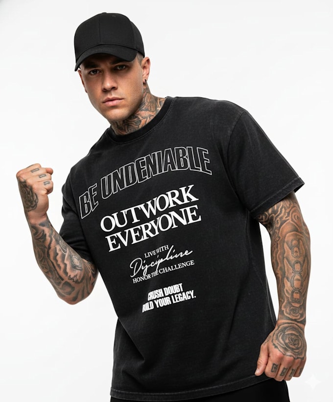 create modern gym and fitness t shirt design