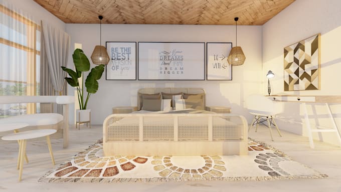 create realistic interior and exterior architecture 3d rendering