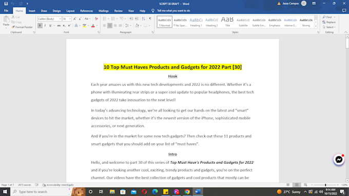 do creative writing, scriptwriting, product description