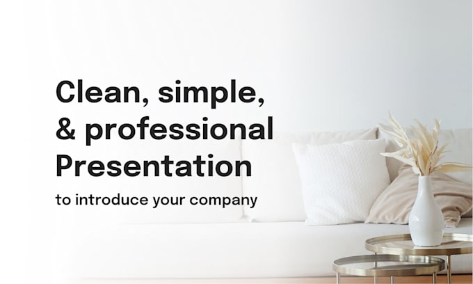 design a minimalist presentation to introduce your company