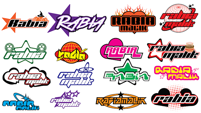 create y2k clothing logo type for your brand