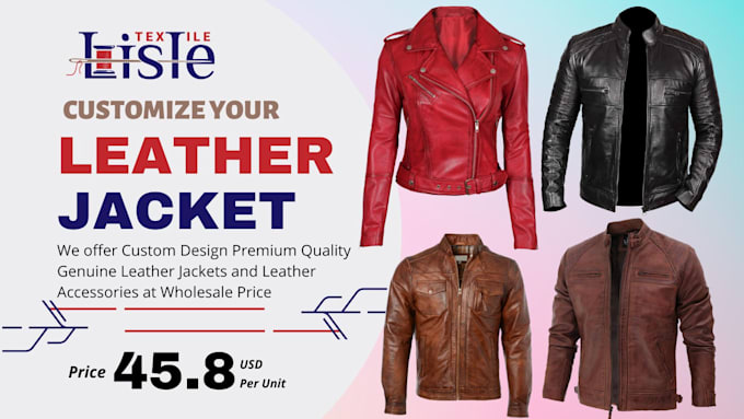 do custom design biker genuine leather jackets at wholesale