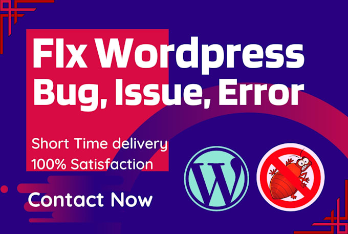 fix wordpress errors or bugs within 1hour