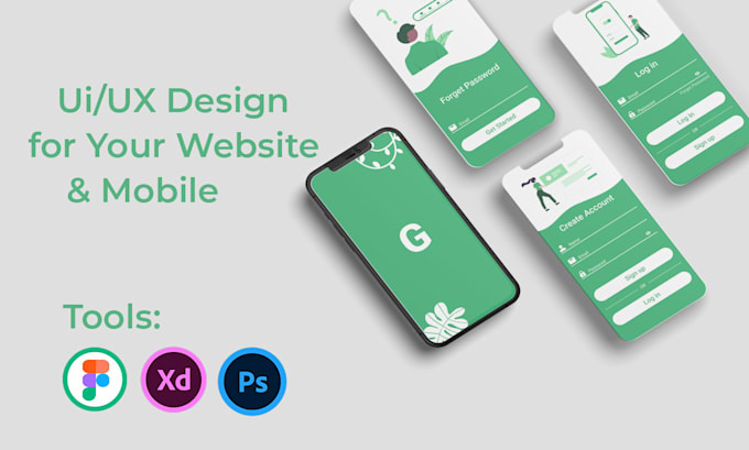 Ui ux design for mobile app in figma or adobe xd by Its_arslan_ali | Fiverr