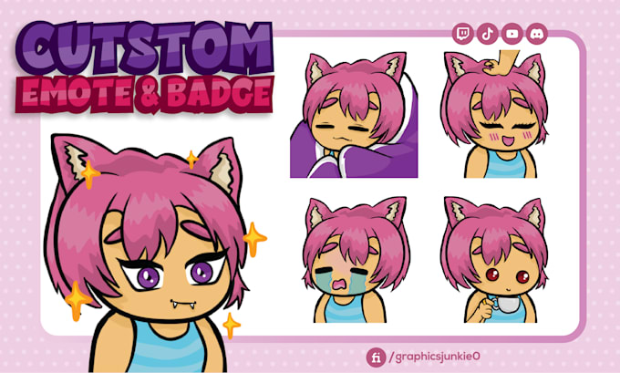 custom exclusive twitch emotes, icons, emoji and sub badges