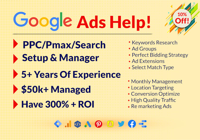 setup calls or leads google ads campaign for local business