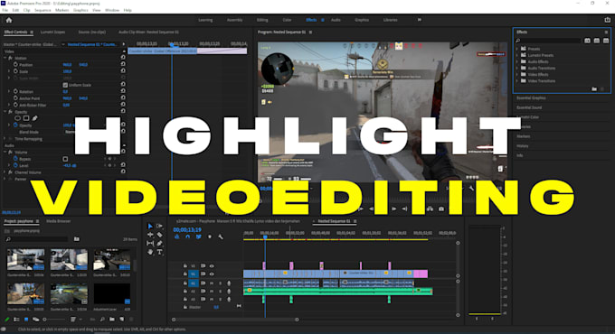 do editing highlight gaming video for youtube or tiktok