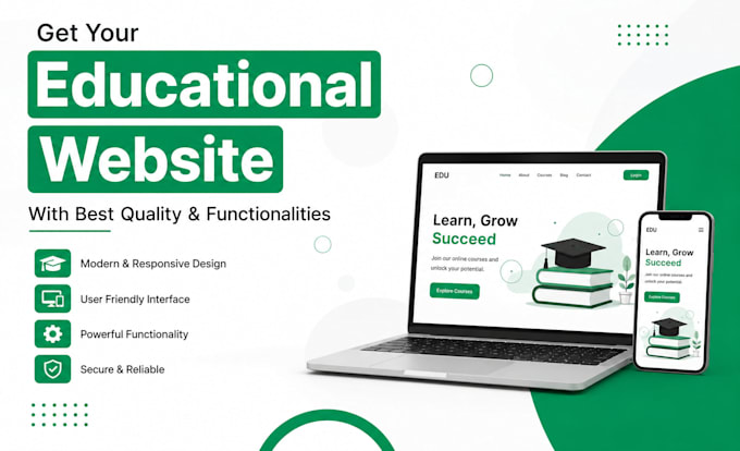 develop school, college, universities, institutions elearning website