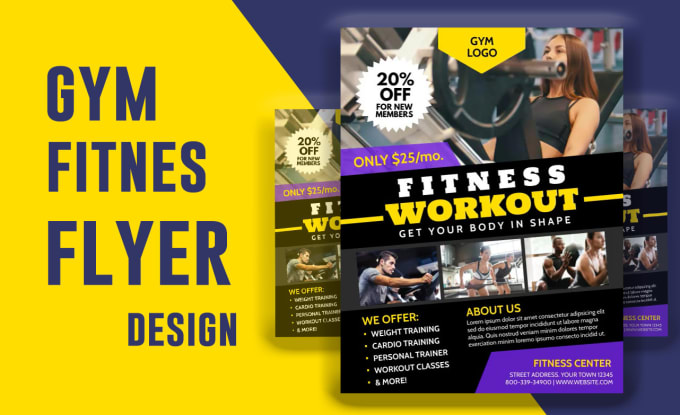 Fitness Training Studio Flyer - PSDPixel