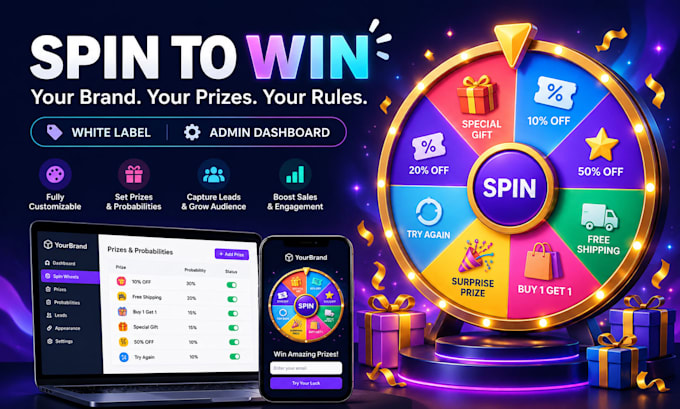build a custom prize wheel game with winning probabilities