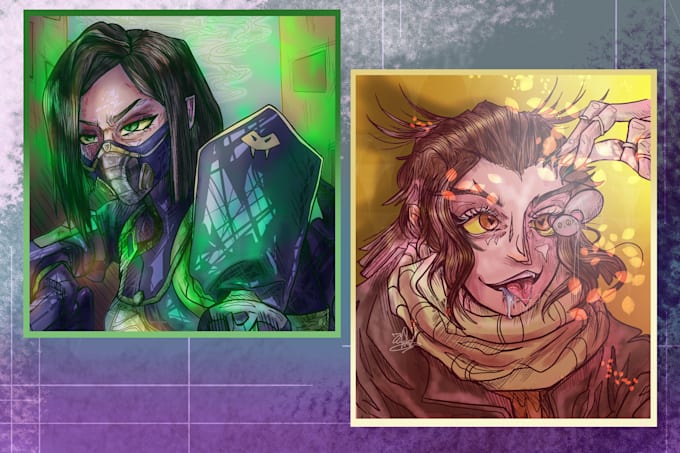 Draw a nice illustration of your oc or fanart in my style by Rikka ...