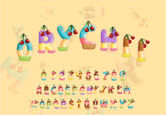 draw cute custom alphabet illustrations