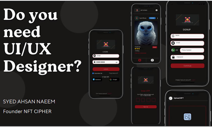 Do mobile app ui ux design and website design by Syedahsan226 | Fiverr