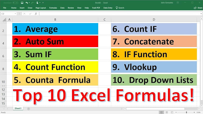 Create and fix excel formulas by Naveed15 | Fiverr