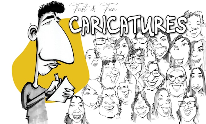 create fast and fun hand drawn caricatures