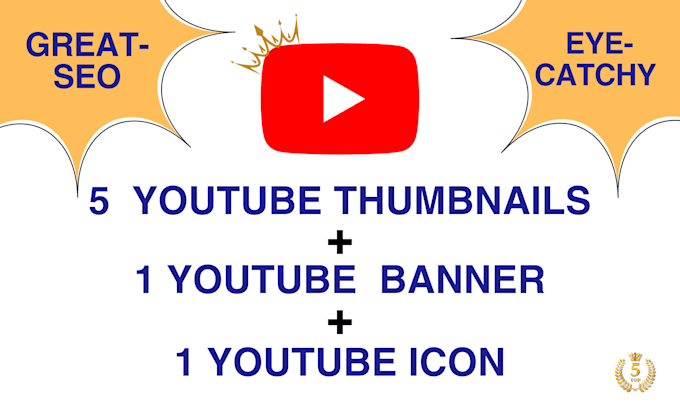 design 5 seo youtube thumbnails in 2 hours