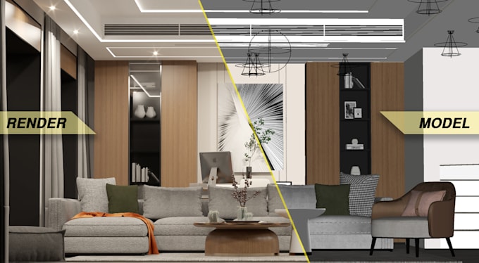 make any 3d model in sketchup and render