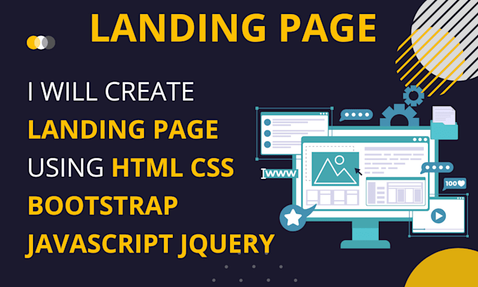 Create a responsive landing page using html css bootstrap 5 by ... image.