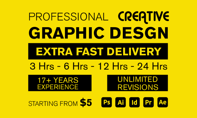 I will create any graphic design using photoshop illustrator