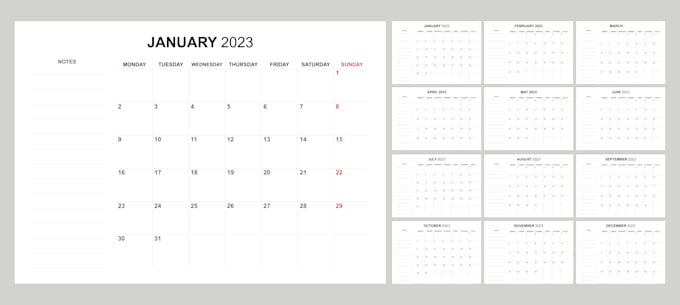 Create calendar 2024 with adobe indesign by Cbs_design | Fiverr