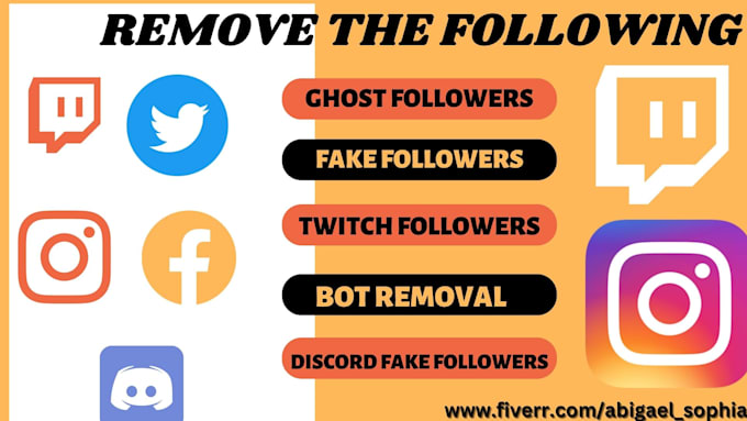 Do instagram bot removal, twitter, twitch, telegram, discord and tiktok ...