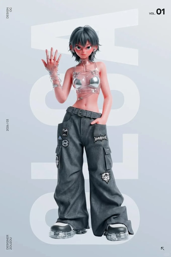 create a unique character for your game with a provided concept art