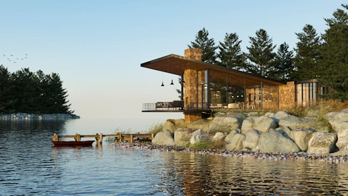 Create a high quality realistic architectural 3d rendering by A_garrido ...