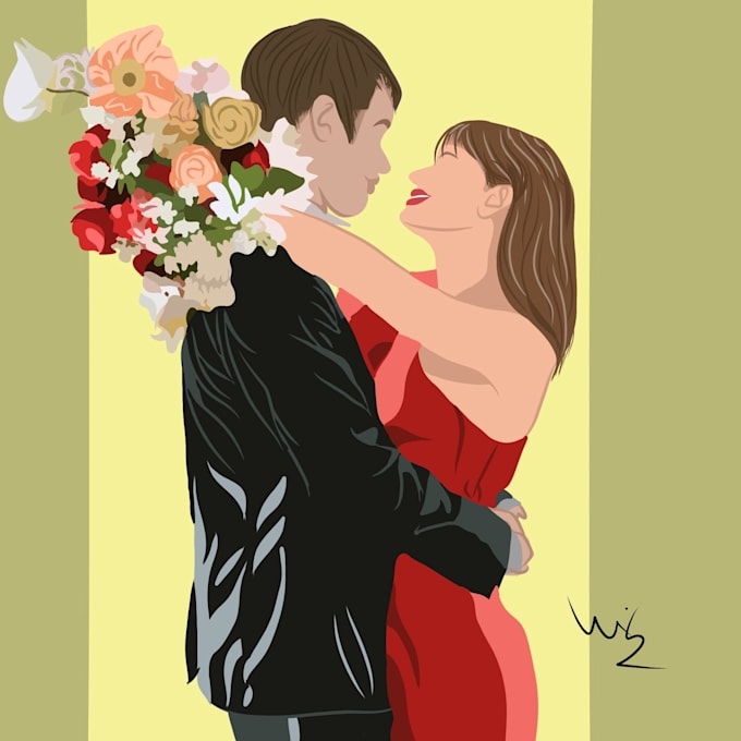draw a faceless digital portrait for you