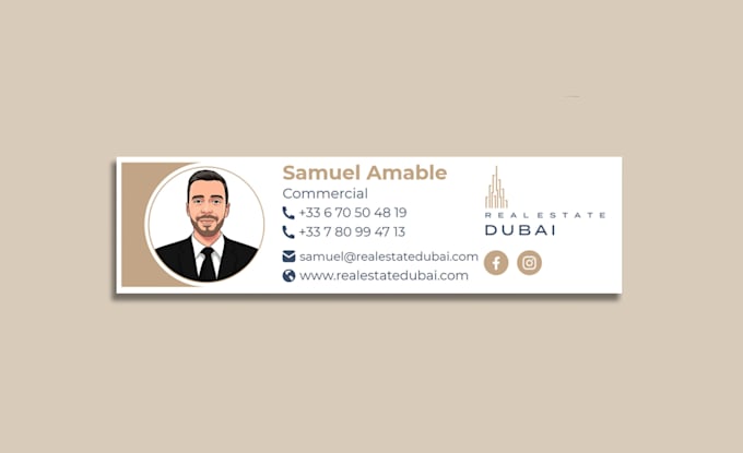 Design clickable html email signature for you by Sabbir284 | Fiverr
