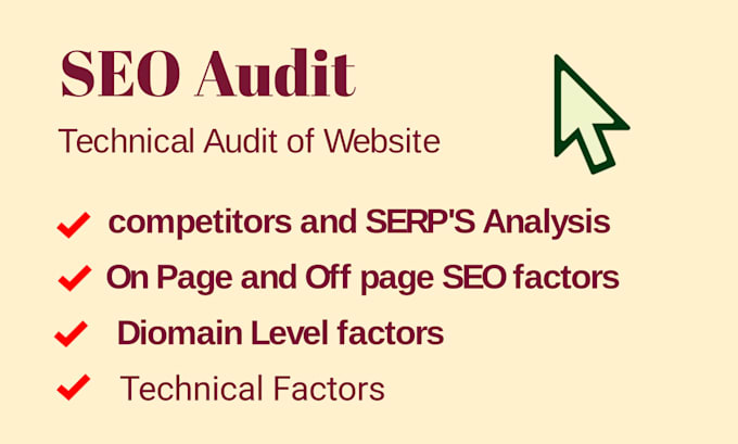 do advanced SEO audit report with an action plan
