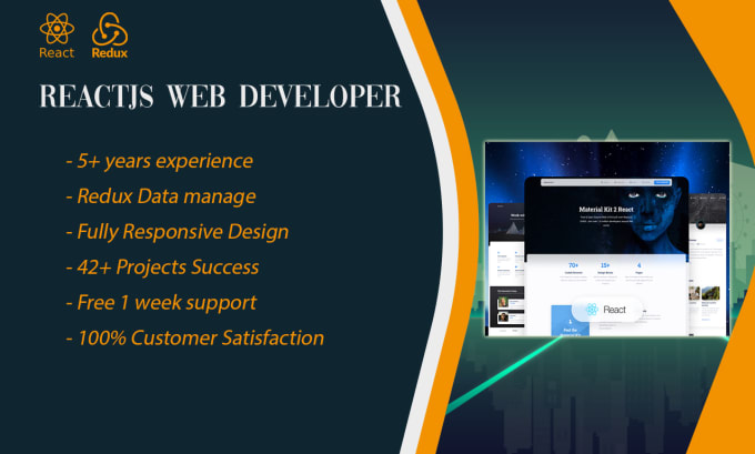 Do responsive website development in react js, node js by ...