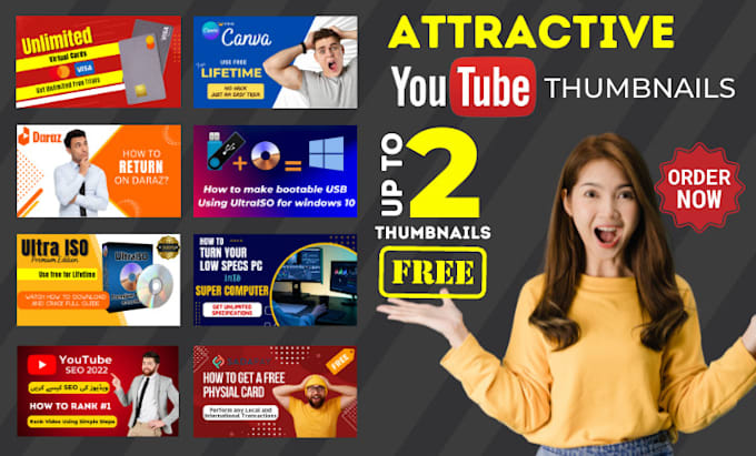 Create attractive thumbnails of all kinds for youtube videos by Mr ...