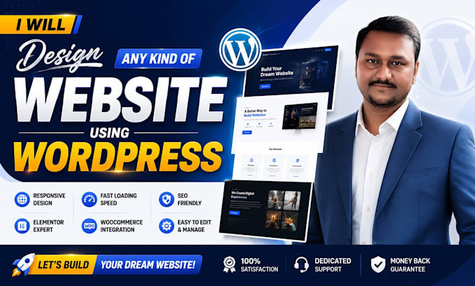 create business websites, news website, creative website with wordpress