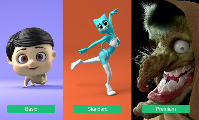 3d character model and texture in zbrush, cinema 4d, maya