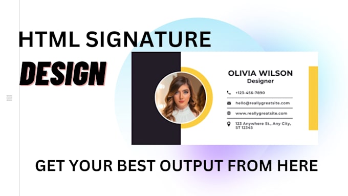 make a professional and clickable html email signature