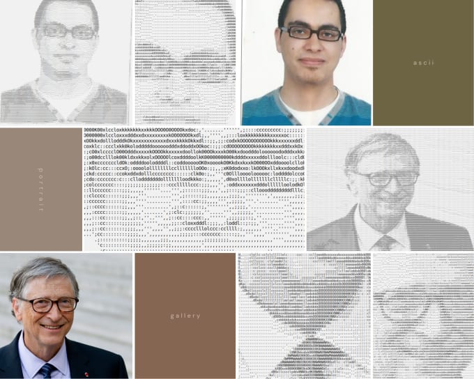 Create a cool ascii art protrait of yourself by Ychaouche Fiverr