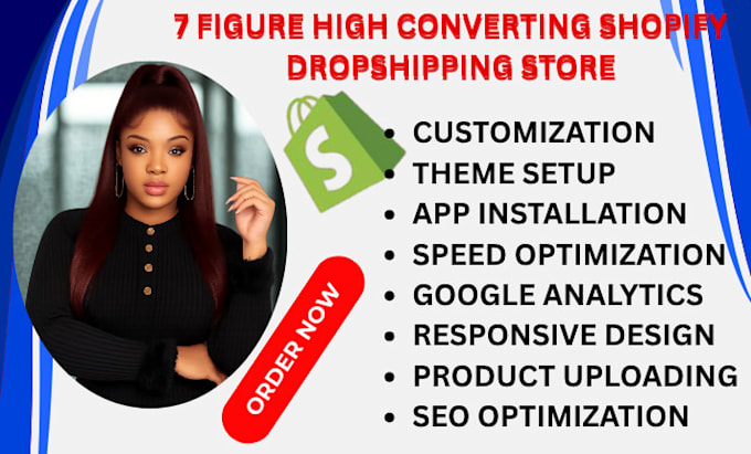 redesign shopify website, design shopify dropshipping store USA, UK, germany,