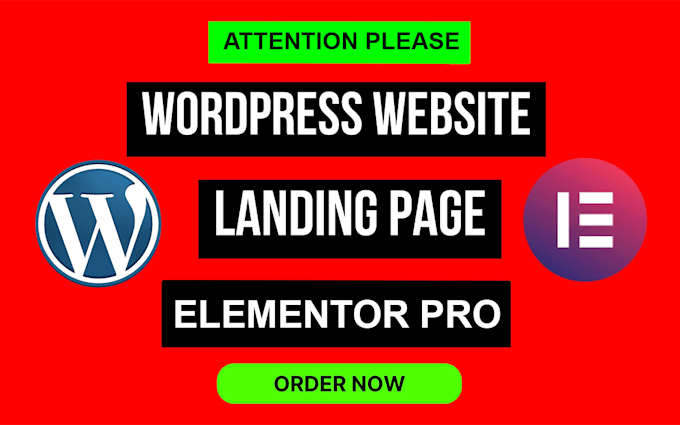 design wordpress squeeze page elementor or wordpress website with elementor pro
