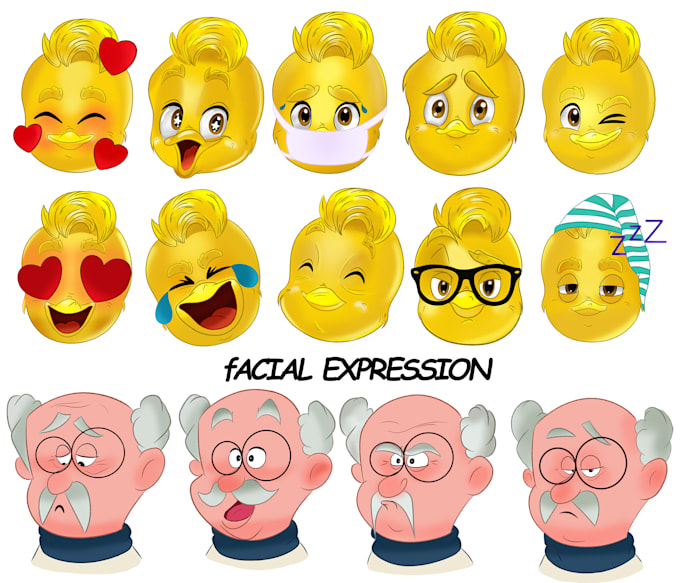 design unique facial expression for your character