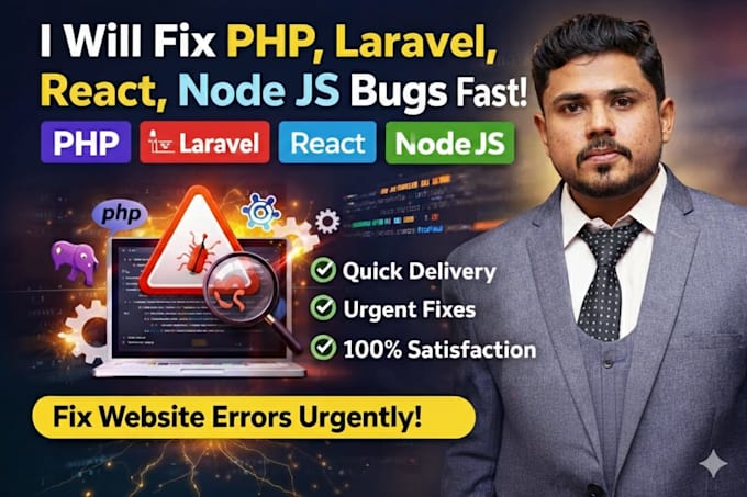 fix laravel error or PHP website bug urgently