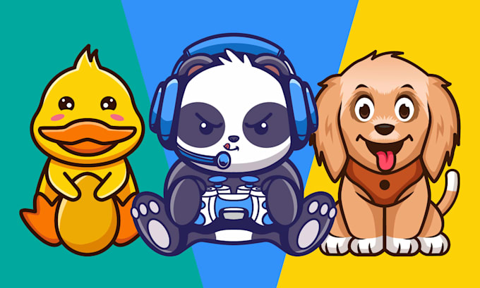 create a cute animal character, mascot, cartoon logo