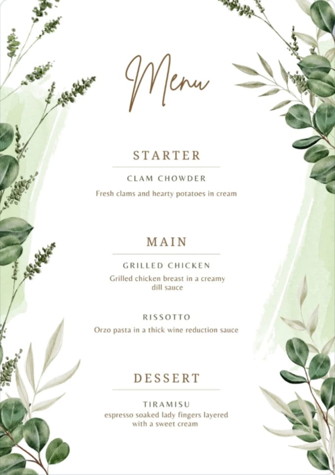 Design your restaurant menu , fast food , cafeteria and others by ...