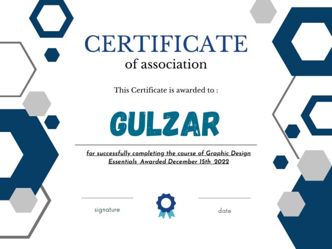 Design best certificate template by Furqan113 Fiverr