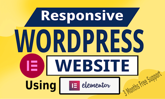 design modern and responsive wordpress website with elementor pro